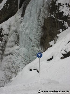 photos de cascade de glace prises sur le site de Sixt fer à Cheval